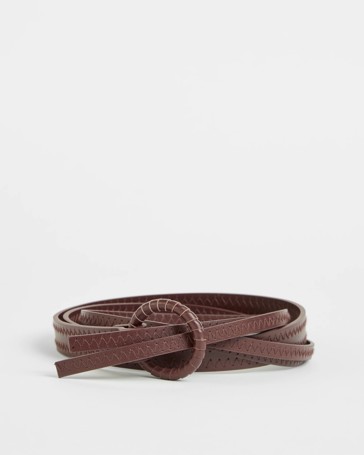 Genuine Leather Tie Belt