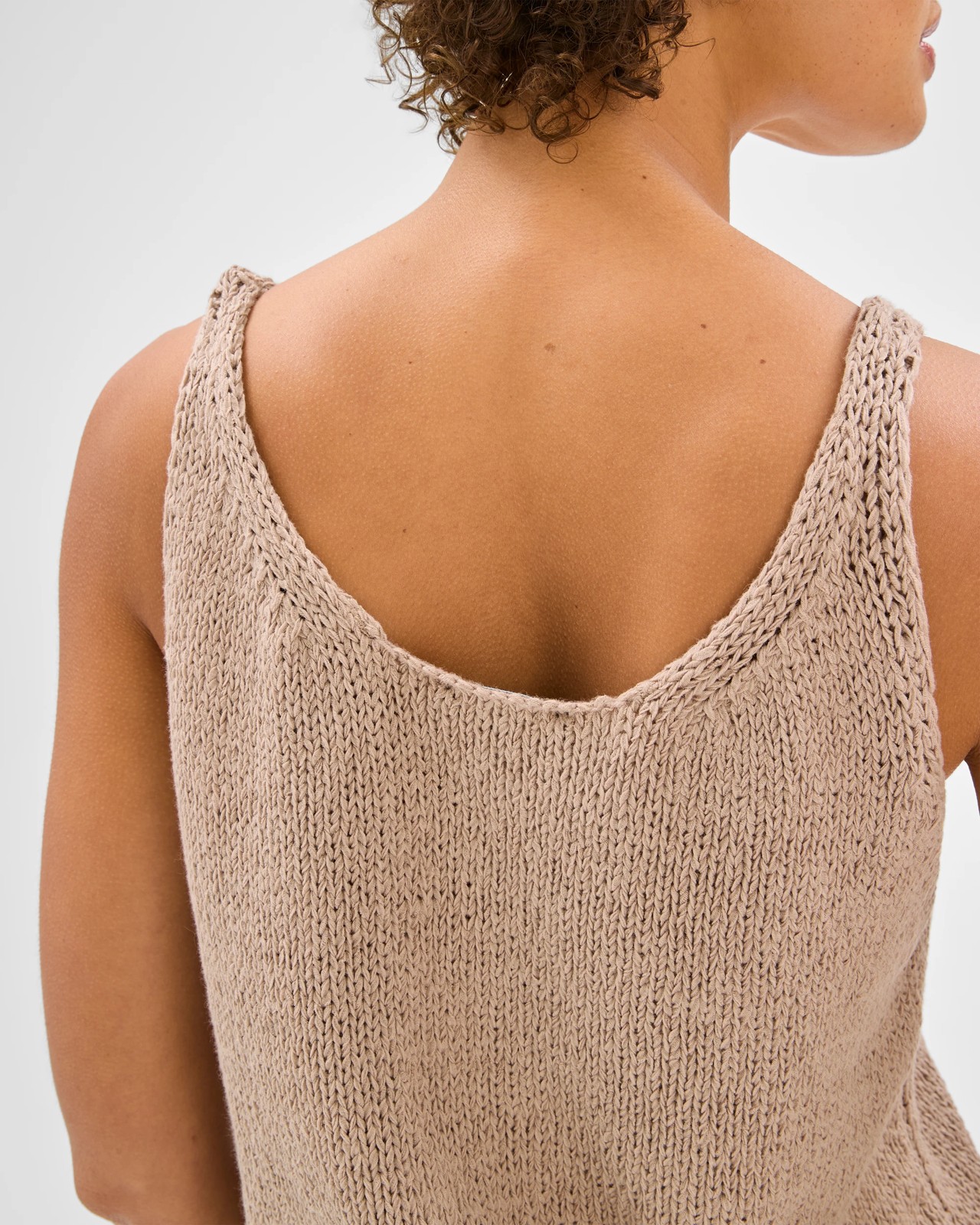 Australian Cotton Blend Tape Yarn Knit Tank Top 6 of 6
