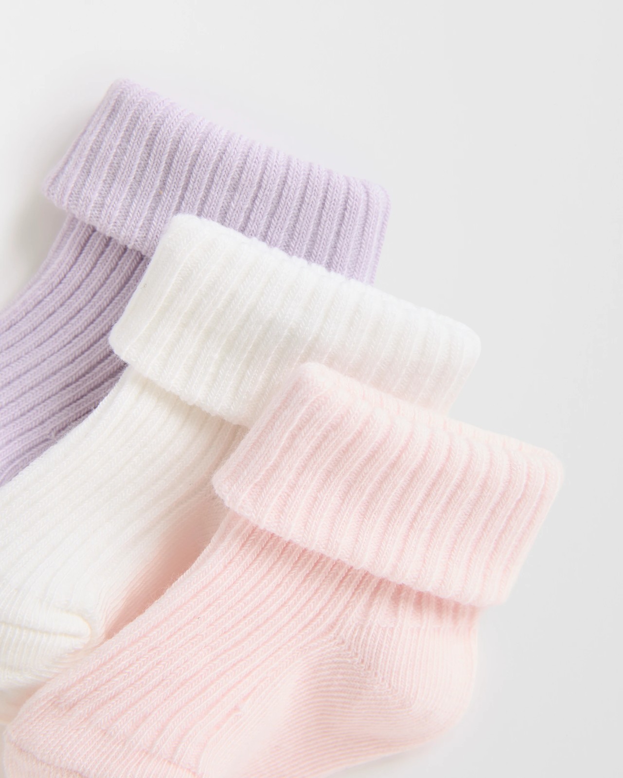 Baby Unisex 3 Pack Turnover Socks - Pink 2 of 3