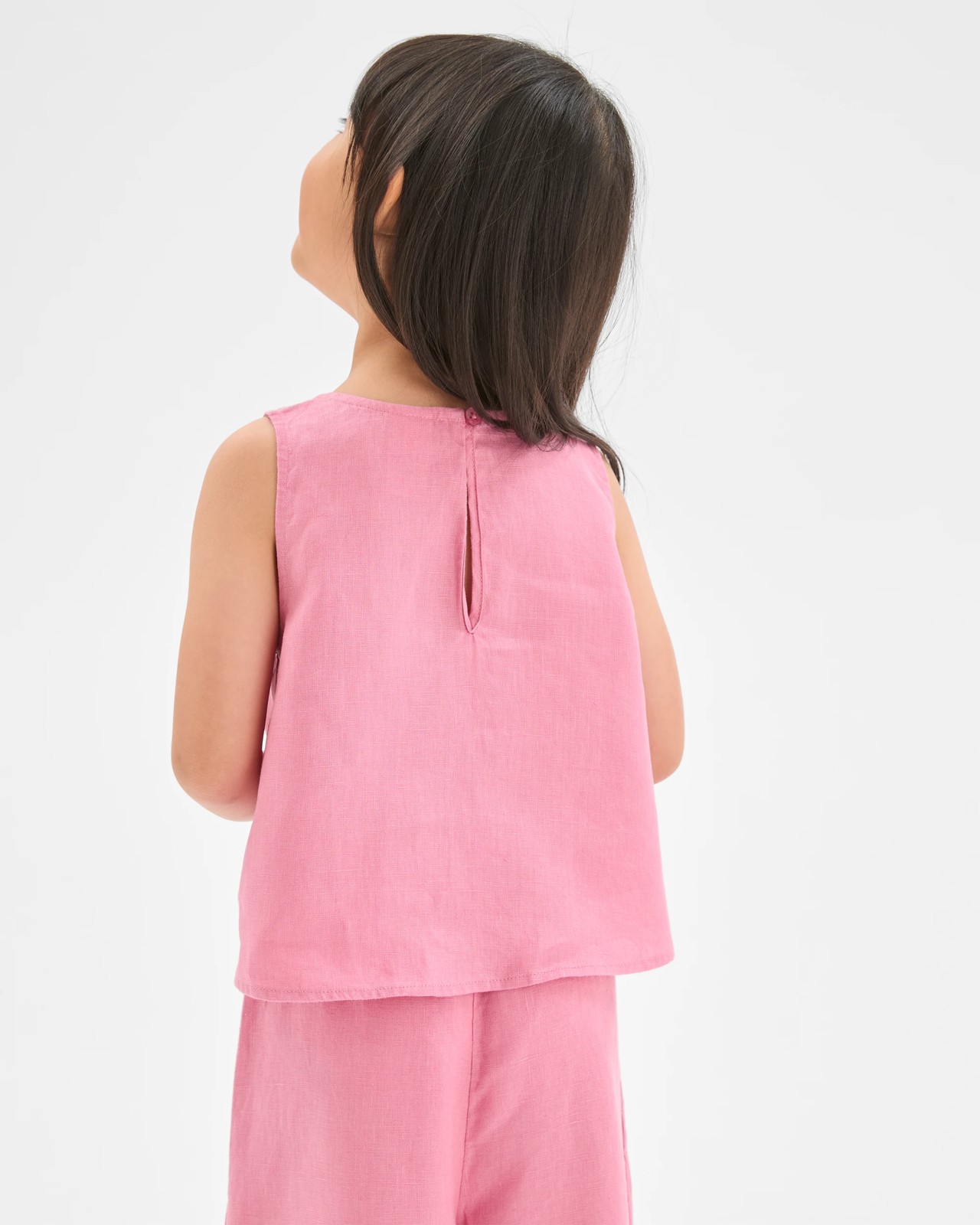 European Linen Co-ord Tank Top - Pink 4 of 6