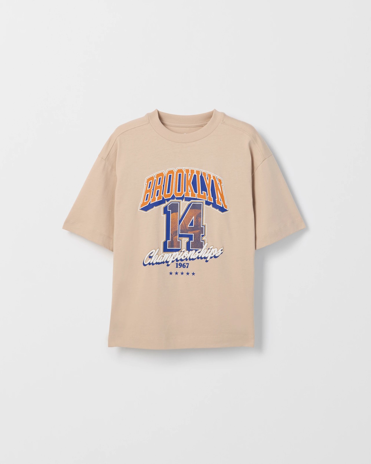 Australian Cotton Graphic Print T-Shirt - Brooklyn Neutral 5 of 6