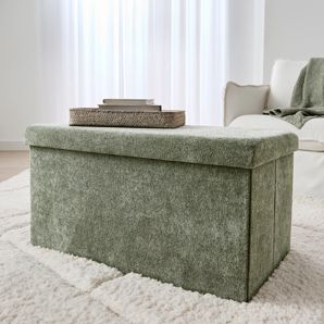 Anko Rectangle Storage Ottoman, Green product image