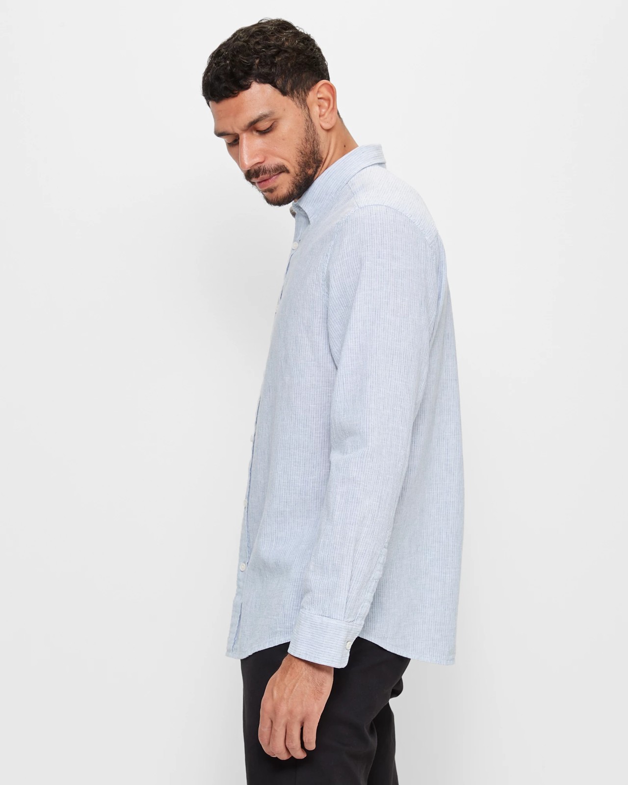 Linen Blend Long Sleeve Shirt | Target Australia