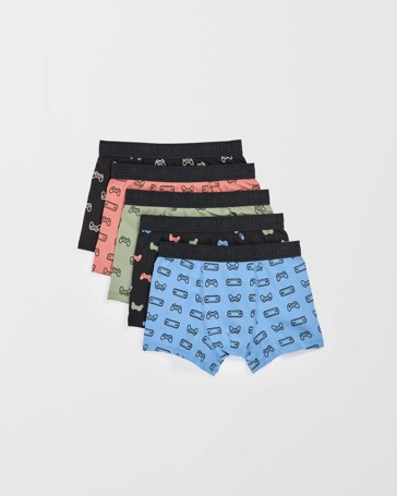 Maxx Australian Cotton 5 Pack Older Boys Trunks