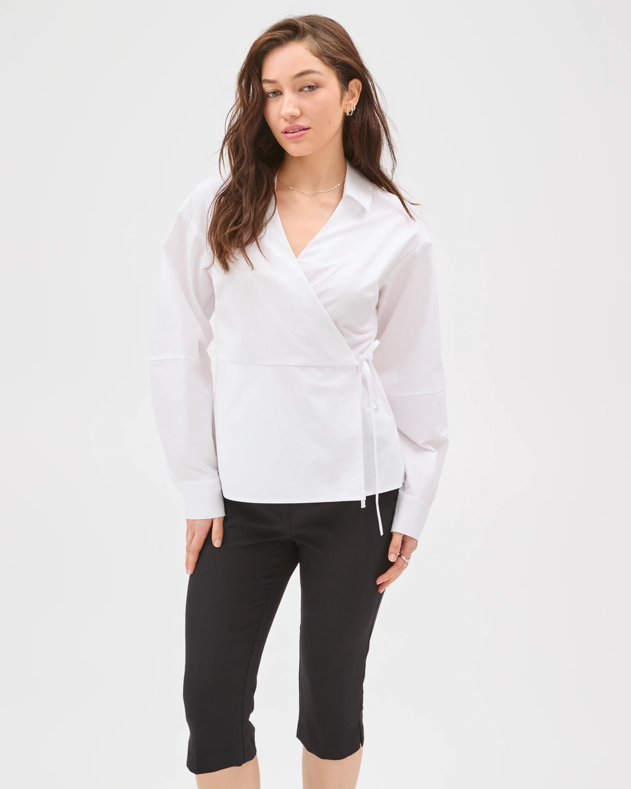Lily Loves Australian Cotton Wrap Poplin Shirt - White 2 of 5
