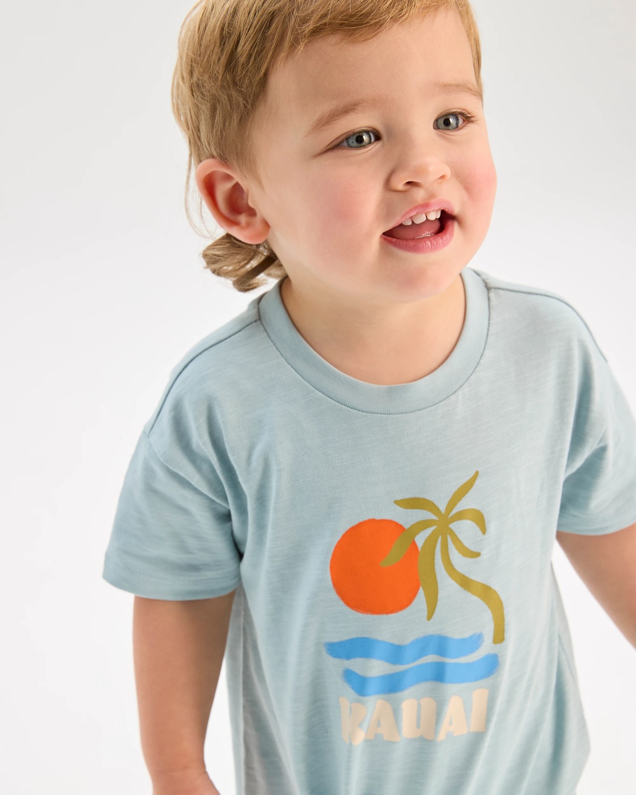 Baby Organic Cotton Slouchy Romper - Blue Vacation 3 of 4