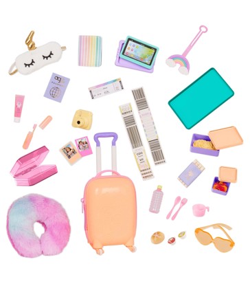 Our Generation Over the Rainbow 18-inch Doll Luggage & Travel Set