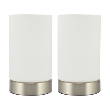 2 Pack Glass Touch Lamps - Anko