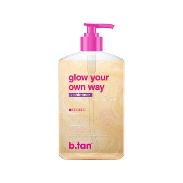 b.tan Glow Your Own Way Shimmer Tan Gel - Hyaluronic Acid and Pro-Vitamin B5