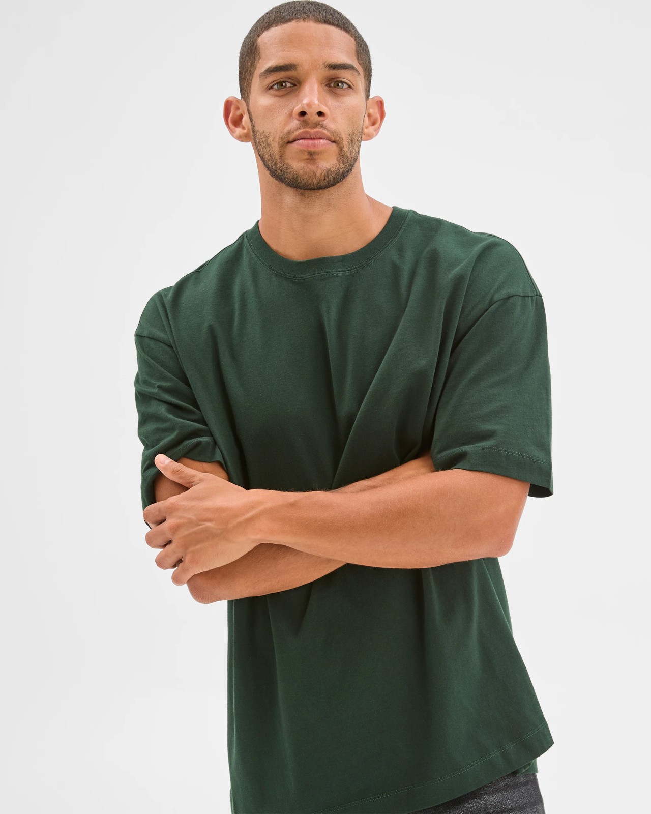 Australian Cotton Oversized T-Shirt - Winter Green 3 of 6