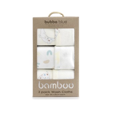Bubba Blue Bamboo Face Washers 3 Pack