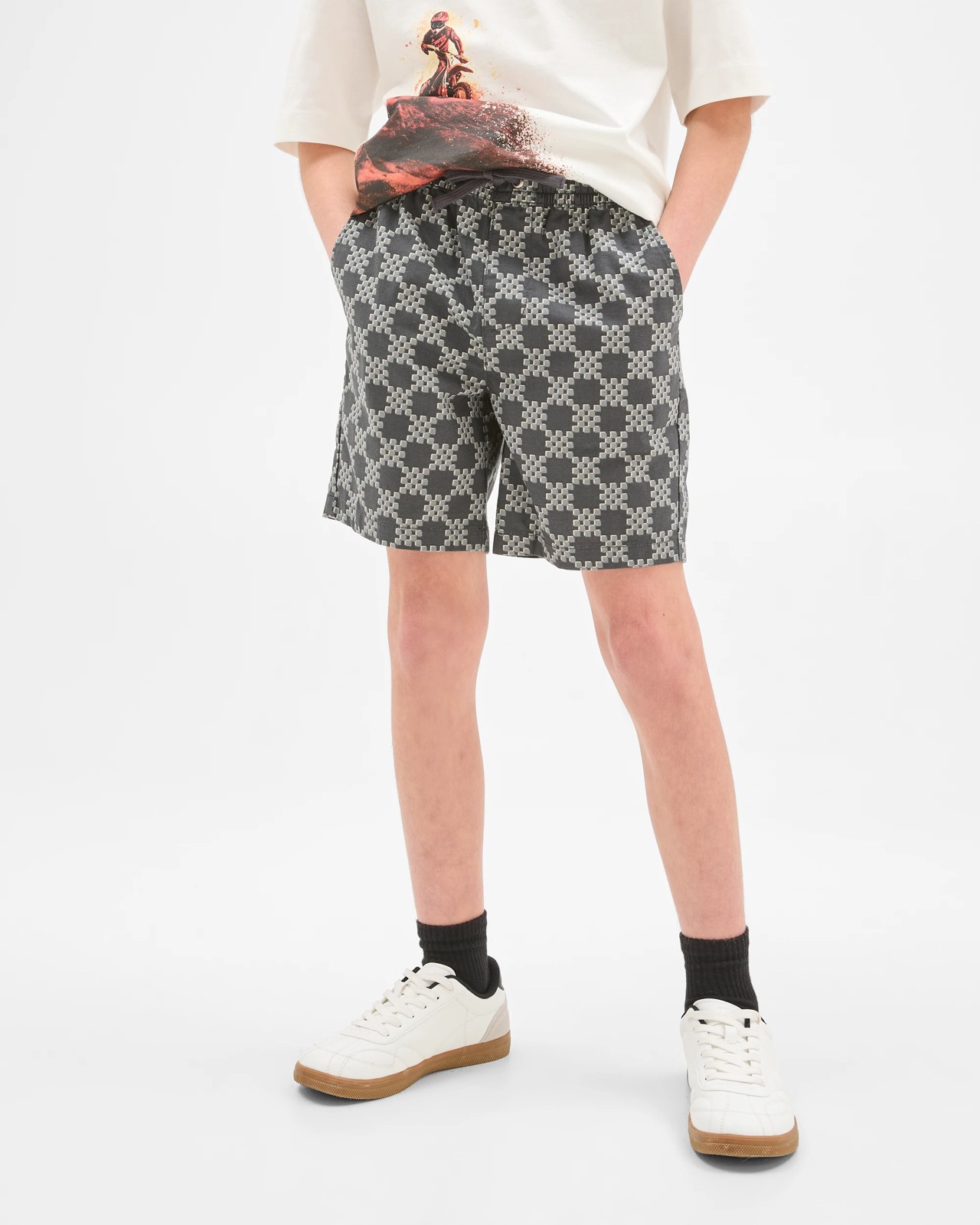 Australian Cotton Printed Shorts - Black 5 of 6
