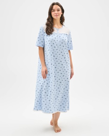 Australian Cotton Short Sleeve Traditional Sleep Nightie