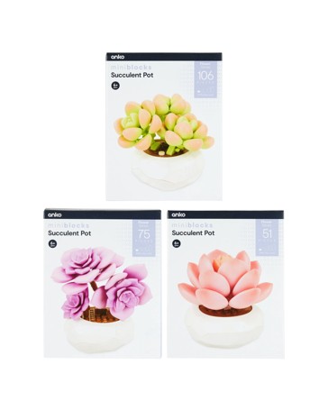 Mini Blocks Flower Series: Succulent Pot - Assorted