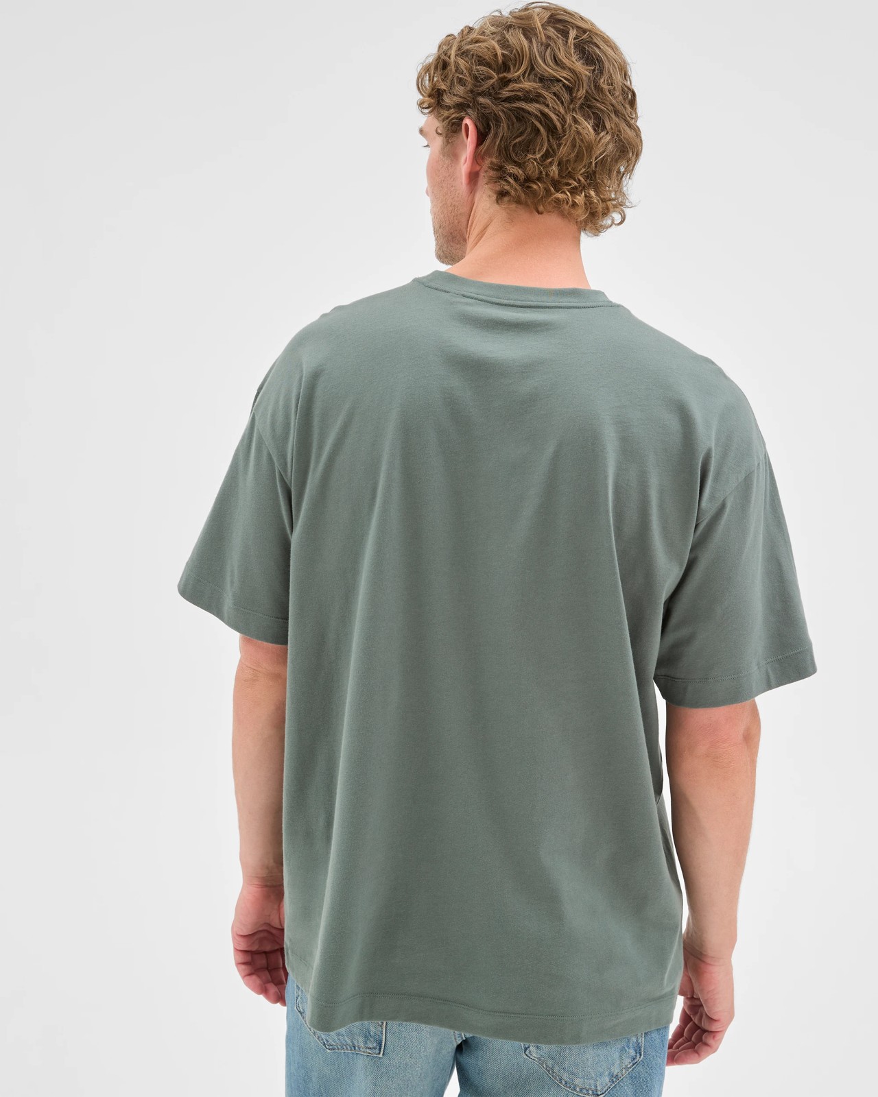 Australian Cotton Relaxed T-Shirt - Balsam Green 4 of 5