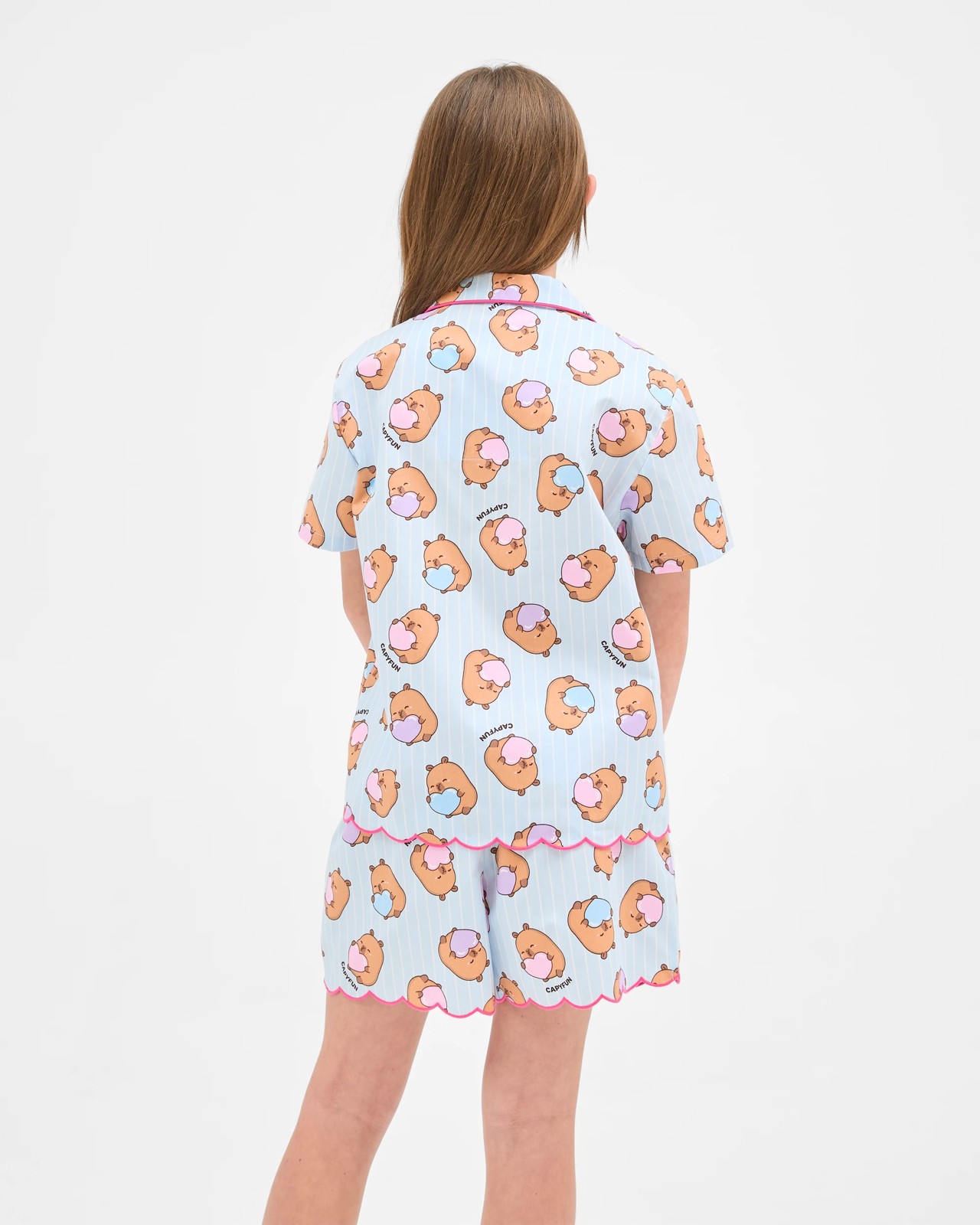 Capyfun Australian Cotton Older Girls Woven Pyjama Set 5 of 5