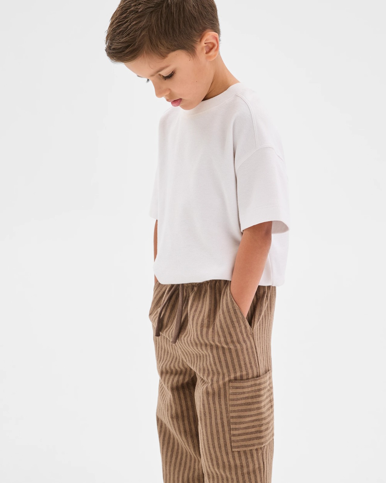 Lightweight Woven Pull-On Pants - Hot Fudge 2 of 6
