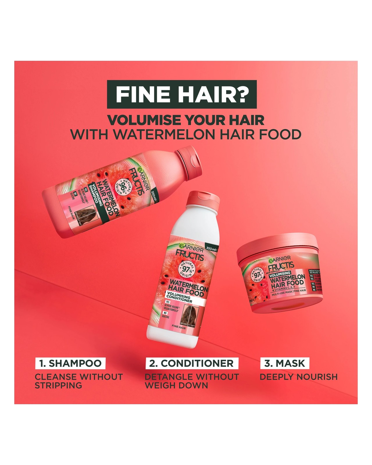 Garnier Fructis Hair Food Watermenlon 390mL 2 of 5