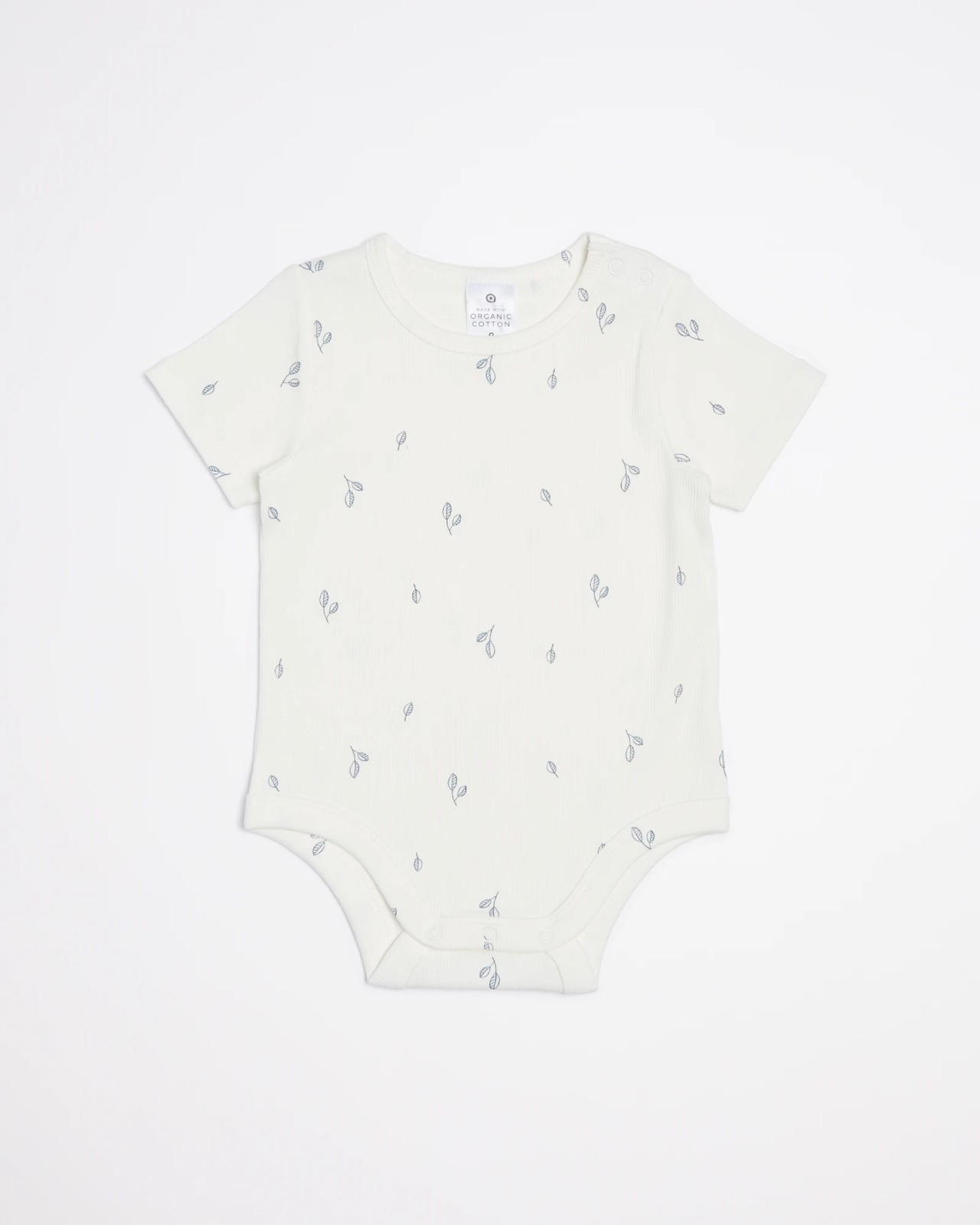 3 Pack Baby Organic Cotton Rib Bodysuits 3 of 4