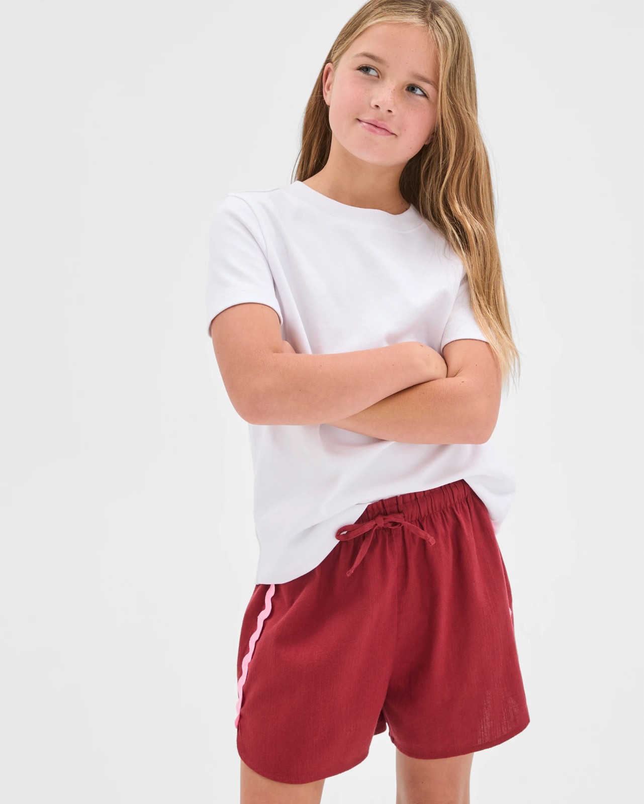 Side Stripe Shorts - Brick/Pink 2 of 6