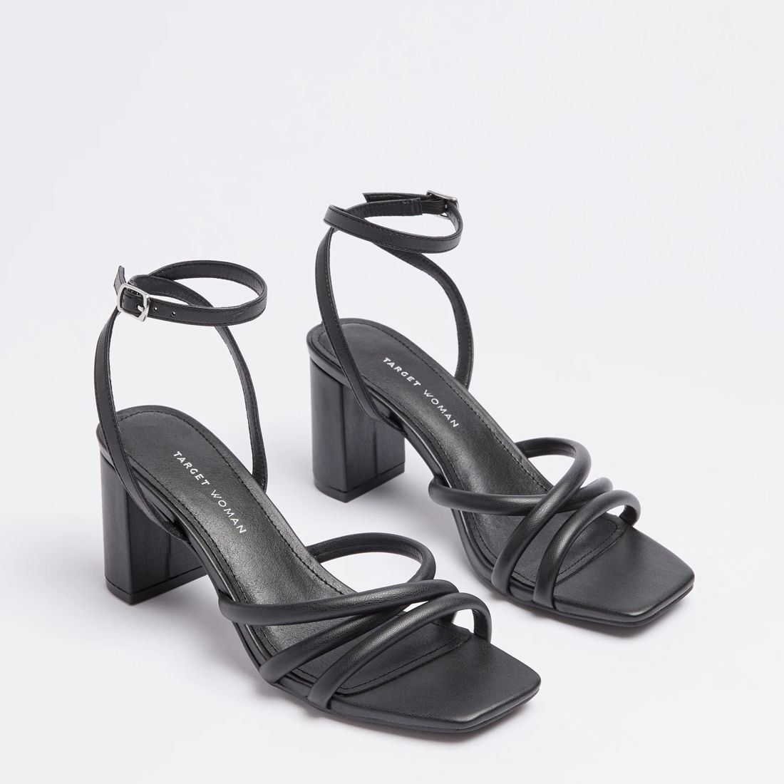 Womens Strap Heels Ankara Black Target Australia