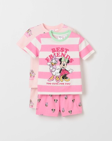 Disney Organic Cotton 2 Pack Younger Girls Pyjama Set