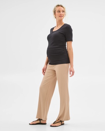 Maternity Over The Belly Rib Knit Lounge Pants