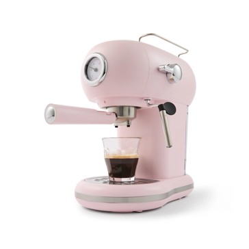 Anko Retro Espresso Coffee Machine - Pink
