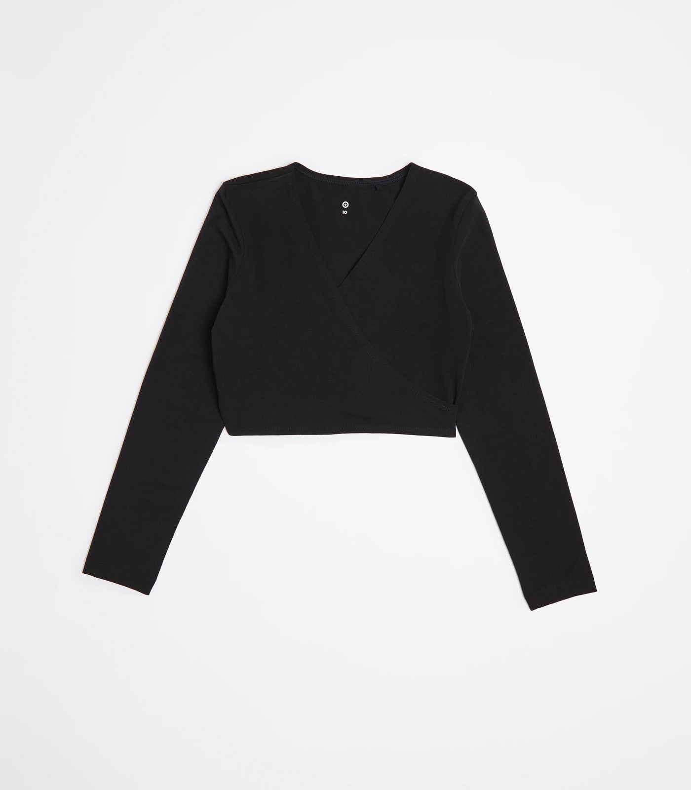 Crossover Long Sleeve Crop Top