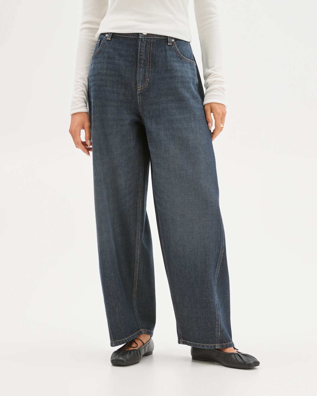 Lily Loves Australian Cotton Blend Horseshoe Leg Denim Jeans 2 of 5