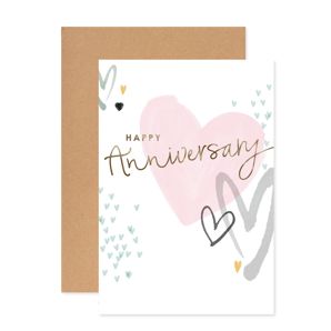 Hallmark Anniversary Card - Silver Hearts product image