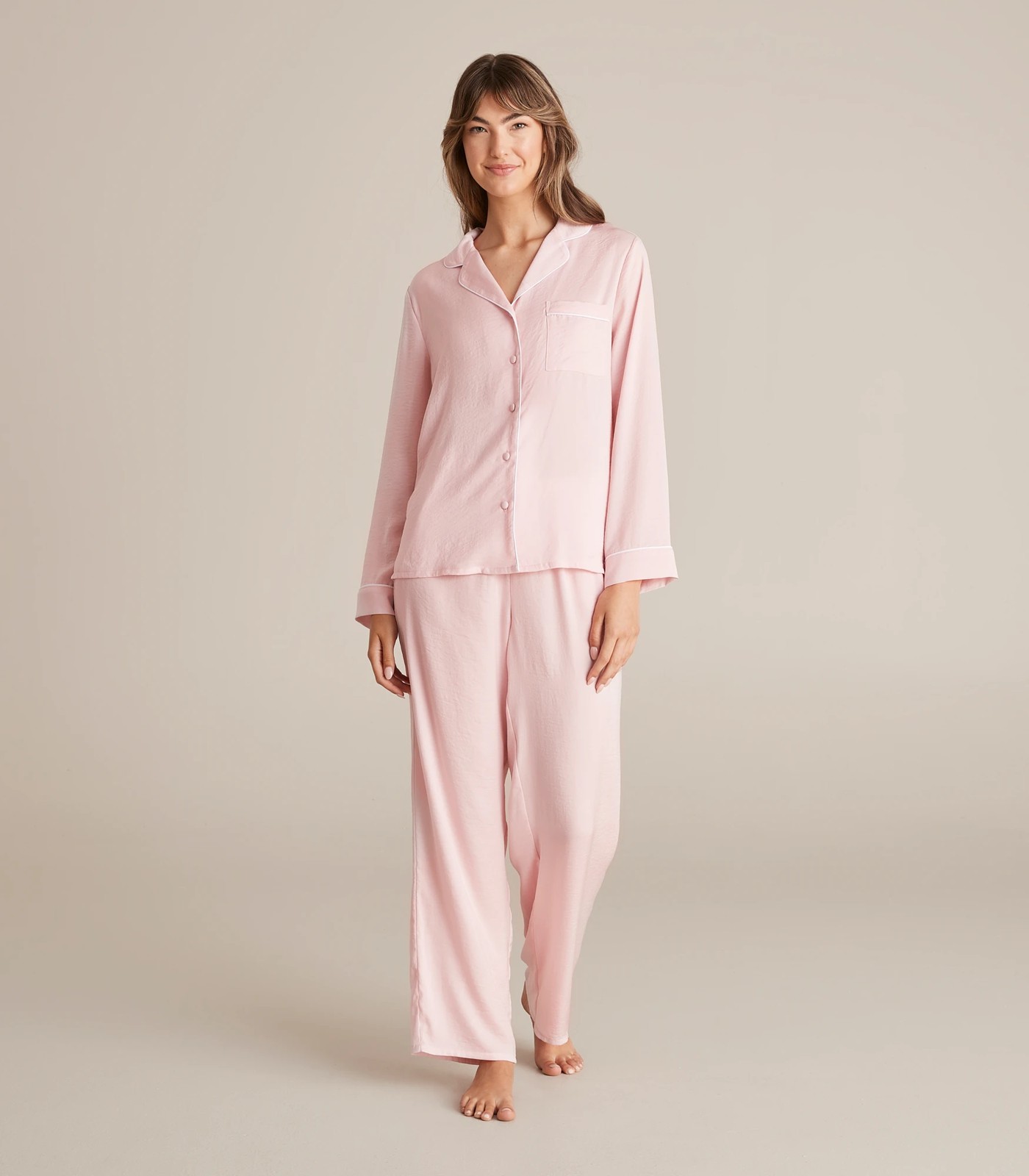 Satin pyjamas target new arrivals