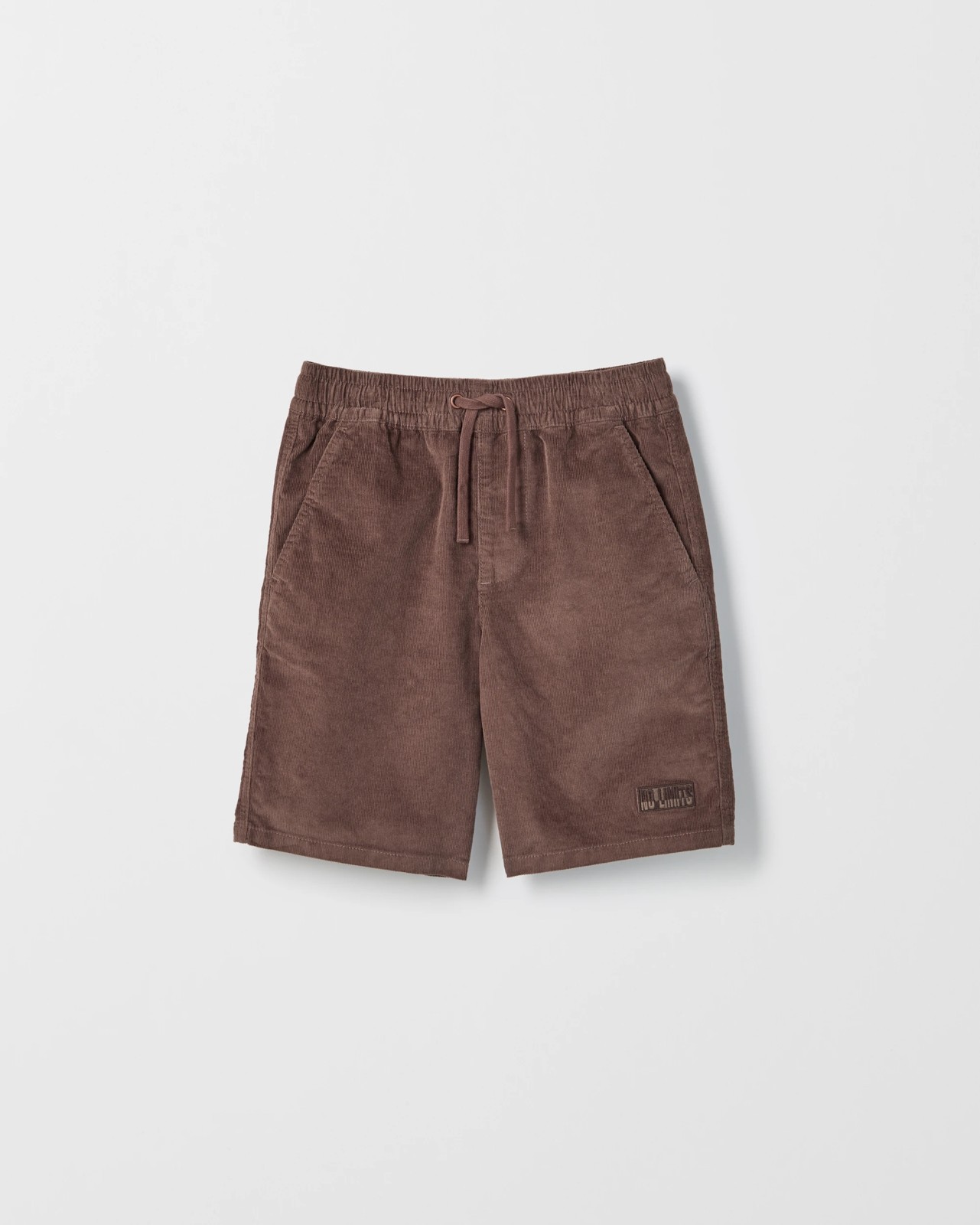 Cotton Elastic Waistband Corduroy Shorts - Brown 5 of 6