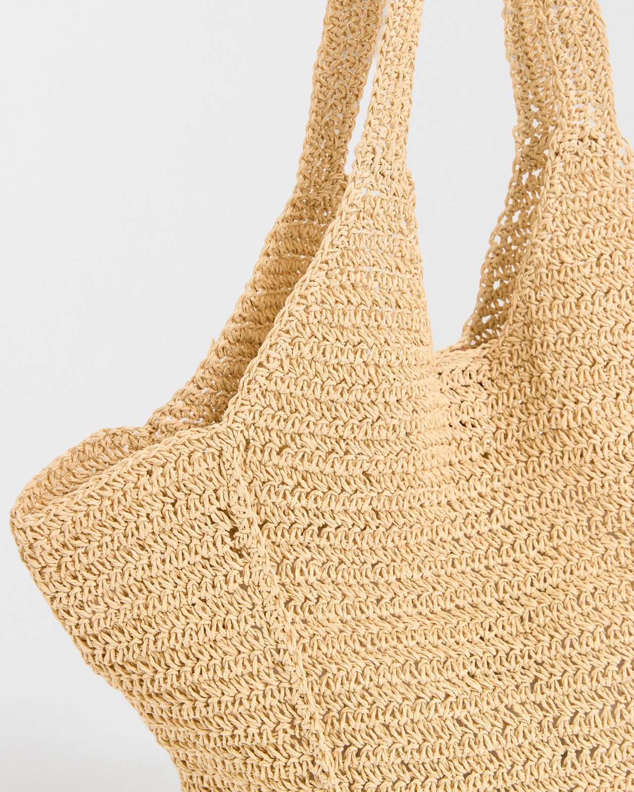 Paper Straw Trapeze Tote Bag 2 of 2