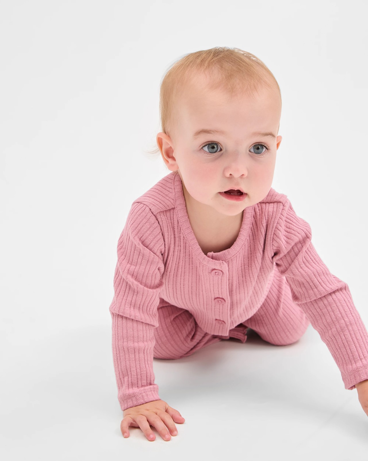 Baby Rib Cardigan and Pants Set 2 of 5