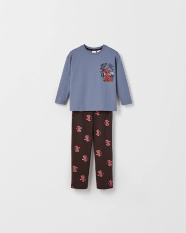 Australian Cotton Younger Boys Oversized Lounge Knit Pyjama Set