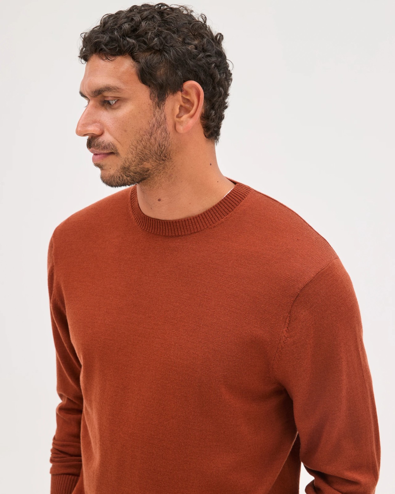 Preview Australian Merino Wool Knit Jumper - Rust  5 of 5