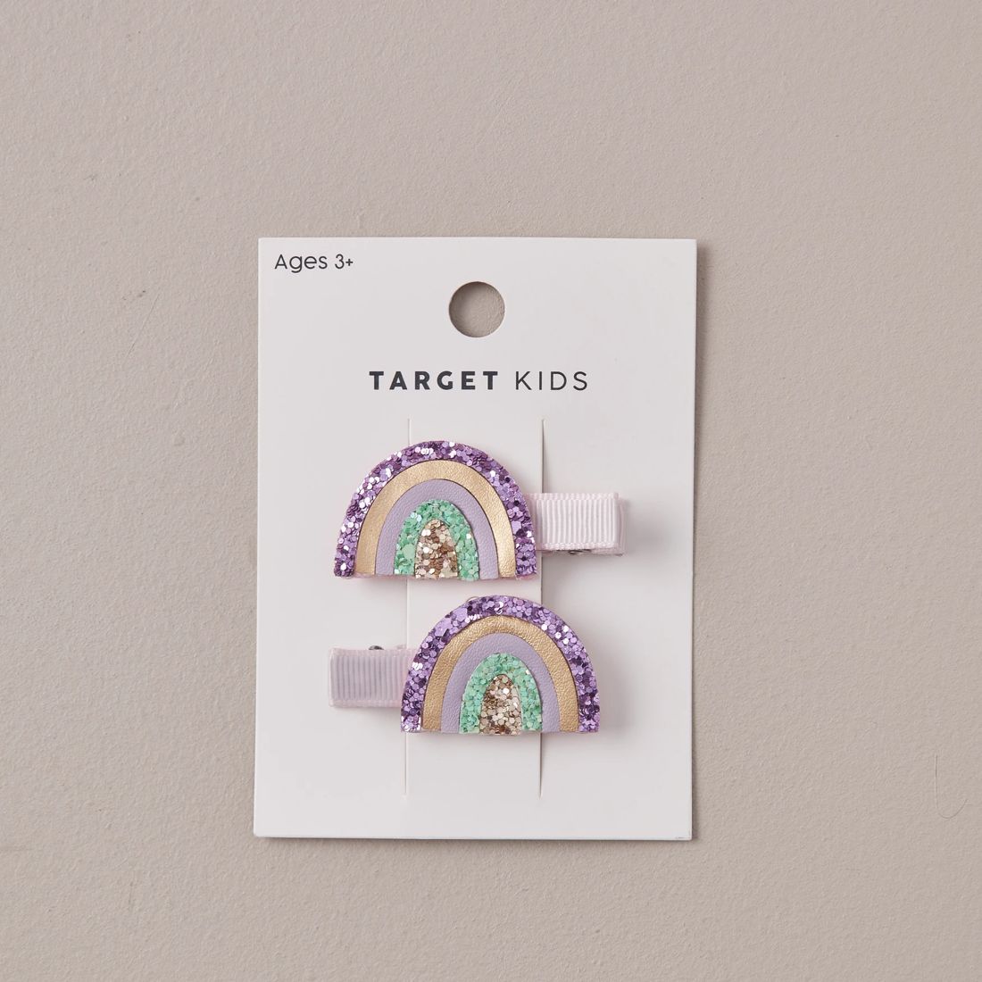 2 Pack Rainbow Glitter Hair Slide Clips Target Australia