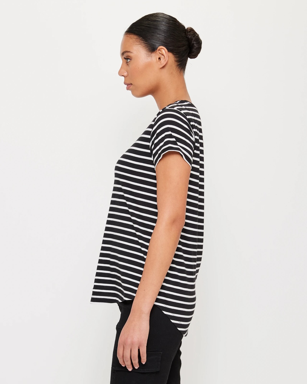 Cotton/Modal Relaxed Crew T-Shirt 3 of 6