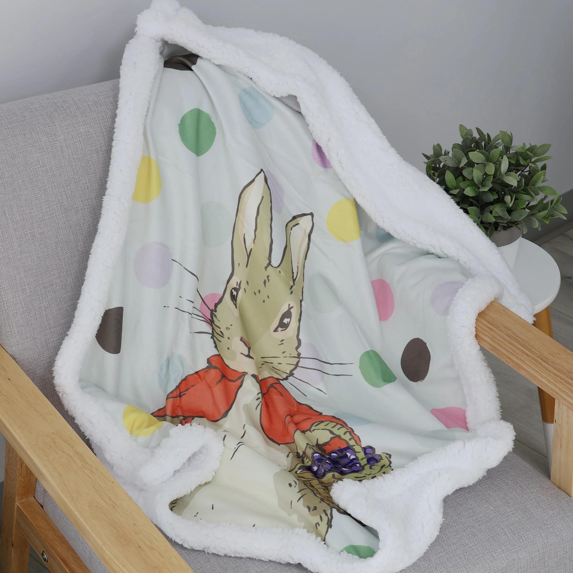 Peter Rabbit Reversible Fleece Cuddle Blanket Pink Target Australia