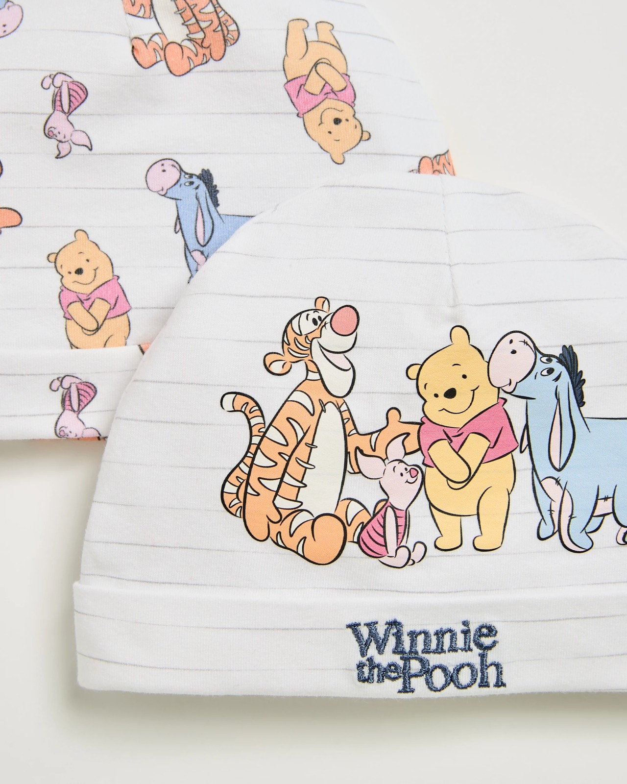 Licensed Disney Winnie the Pooh Cotton 2 Pack Baby Beanies 2 of 2