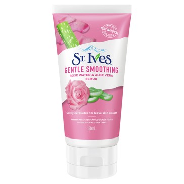 St. Ives Gentle Smoothing Face Scrub 150ml - Rose Water and Aloe Vera