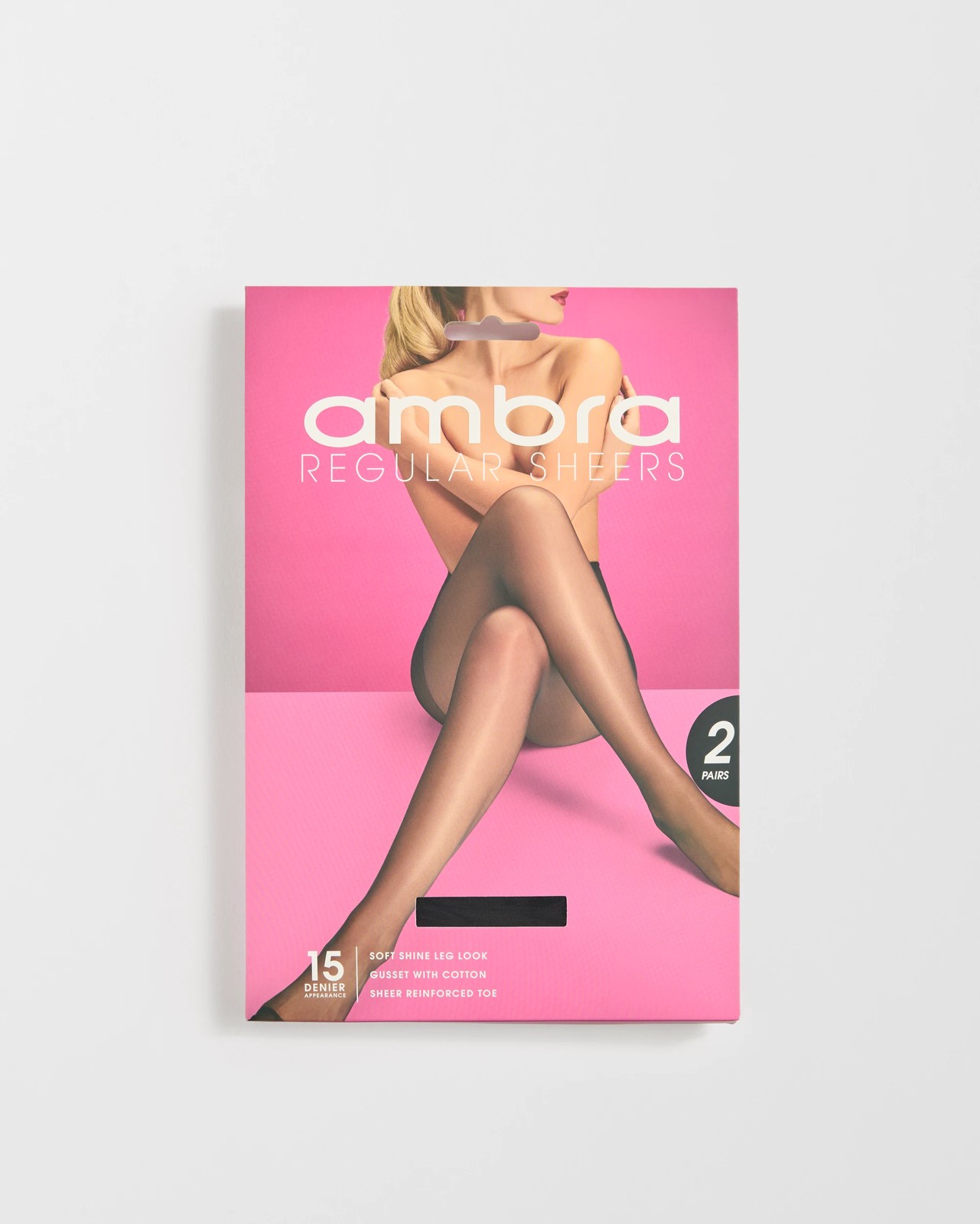 Ambra 2 Pack 15 Denier Regular Sheer Pantyhose - Black 2 of 5