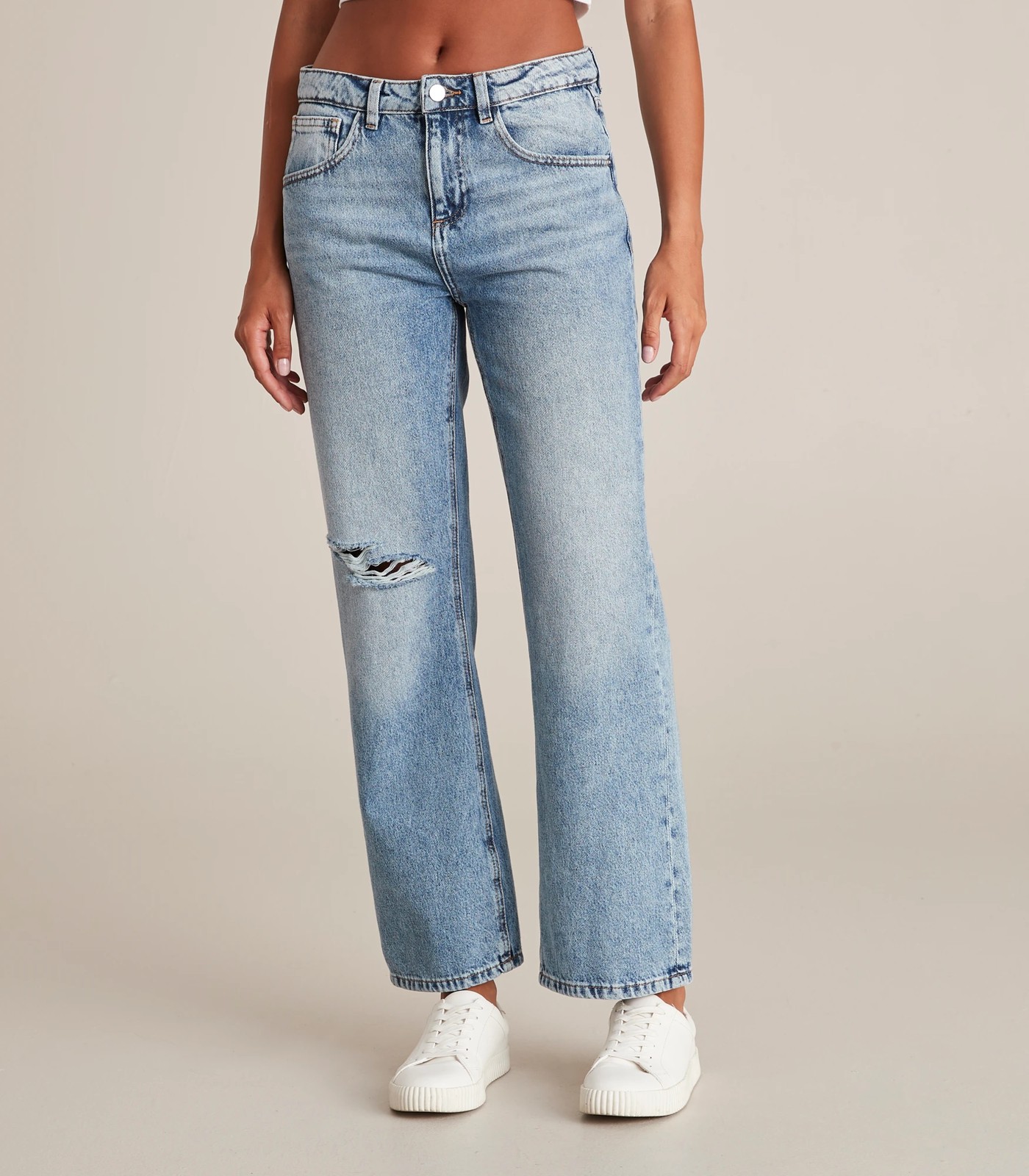 Lily Loves Low Rise Baggy Leg Denim Jeans