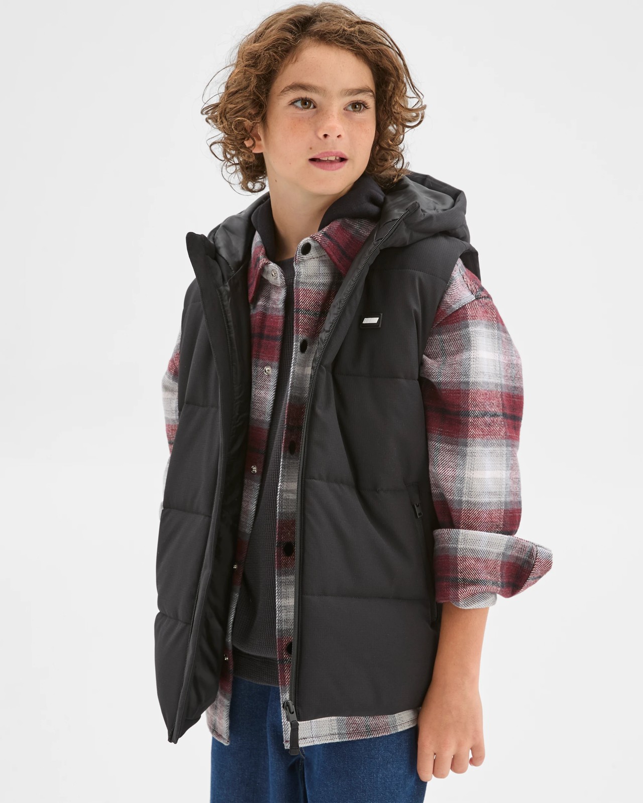 Australian Cotton Heavy Flannelette Hooded Shirt - Red Check 4 of 6