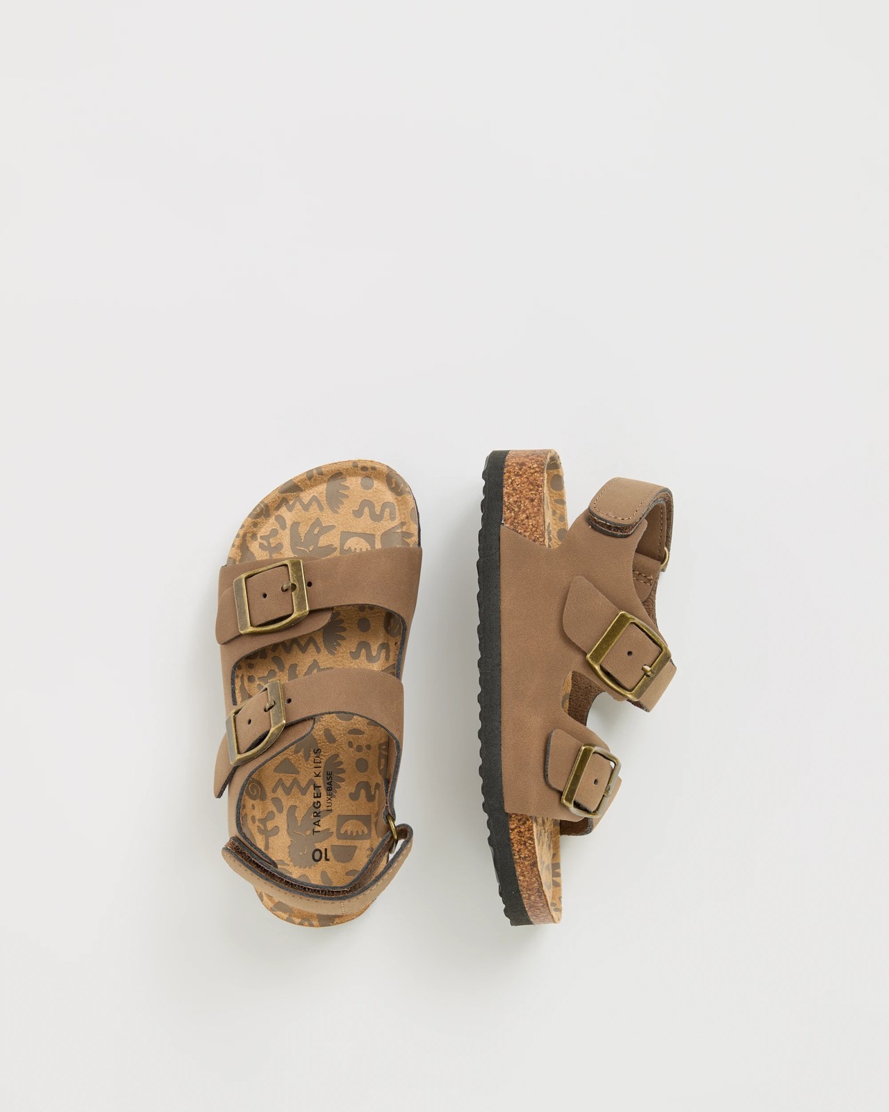 Baby First Walker/Junior Buckle Moulded Cork Sandals - Brown 3 of 3