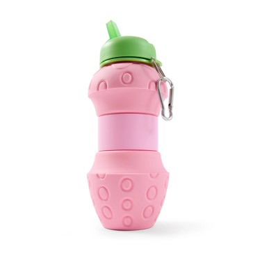 600ml Pop-Up Collapsible Drink Bottle, Strawberry - Anko