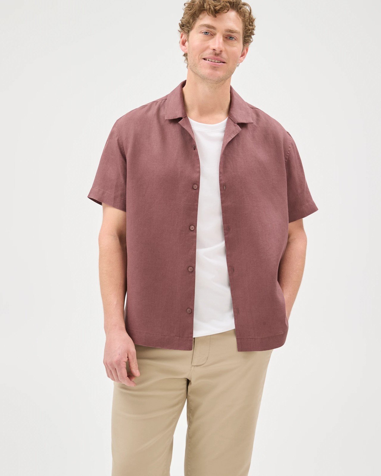 Australian Cotton Relaxed Fit Chino Pants  - Stone 4 of 6