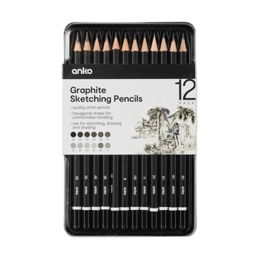 Sketching Pencils, 12 Pack - Anko