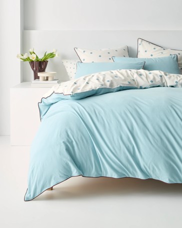 Arlo Polka Dot Stonewash Cotton Quilt Cover Set
